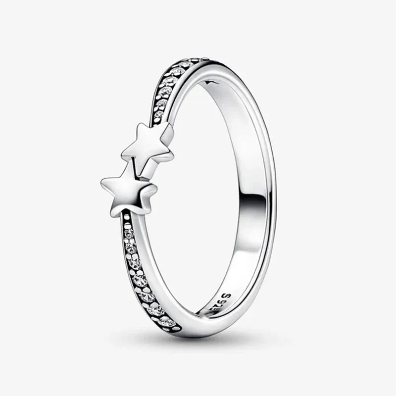 925 Silver Stackable Love Heart Crown Ring For Women Original Silver 925 Rings Brand Jewelry Gift