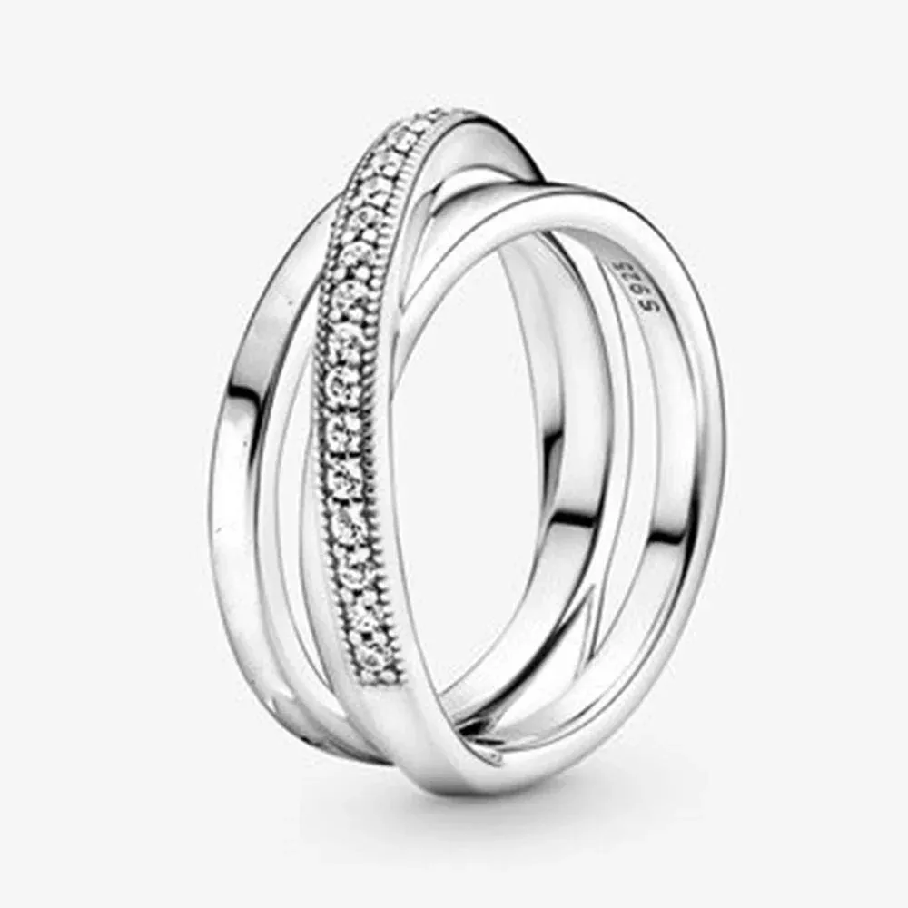 925 Silver Stackable Love Heart Crown Ring For Women Original Silver 925 Rings Brand Jewelry Gift