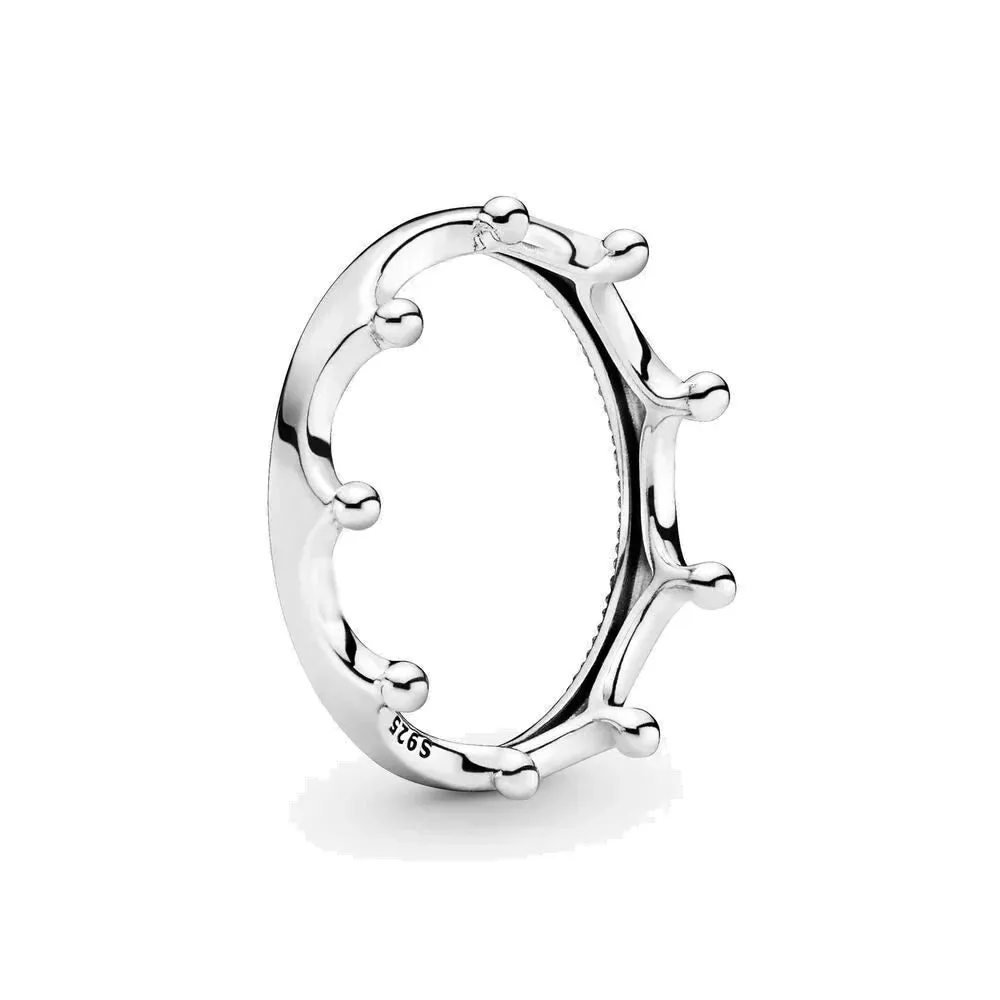 925 Silver Stackable Love Heart Crown Ring For Women Original Silver 925 Rings Brand Jewelry Gift