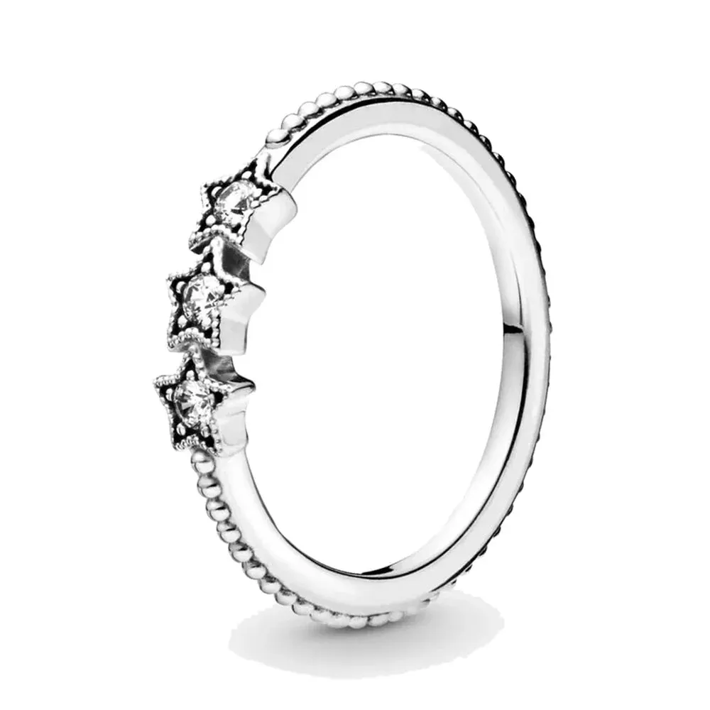 925 Silver Stackable Love Heart Crown Ring For Women Original Silver 925 Rings Brand Jewelry Gift