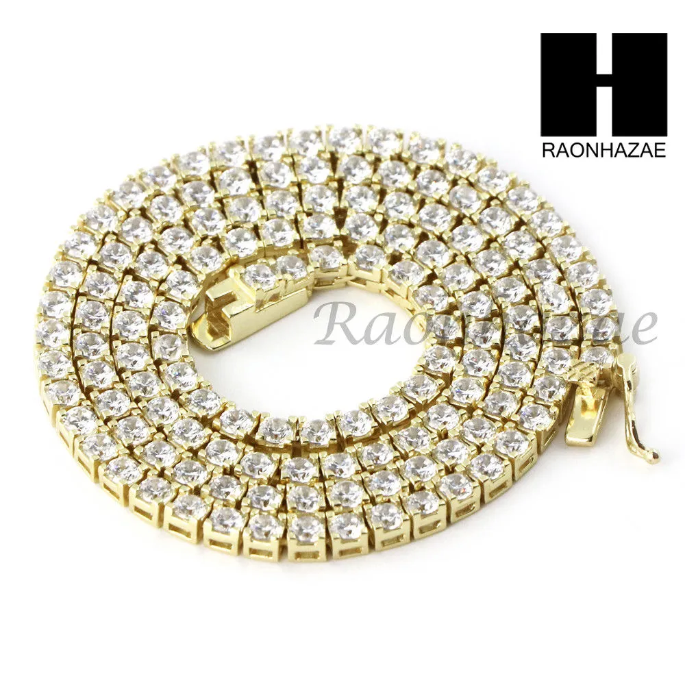 925 STERLING SILVER TENNIS CHAIN DIAMOND CUT 17" CUBAN LINK CHOKER NECKLACE S01