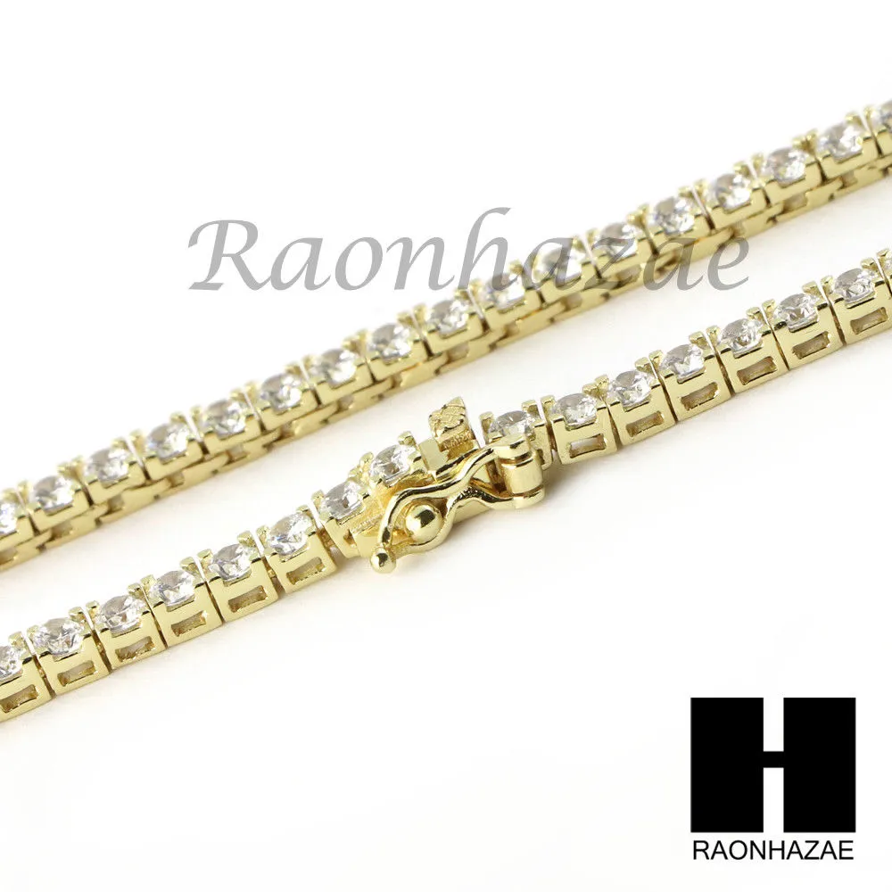 925 STERLING SILVER TENNIS CHAIN DIAMOND CUT 17" CUBAN LINK CHOKER NECKLACE S01