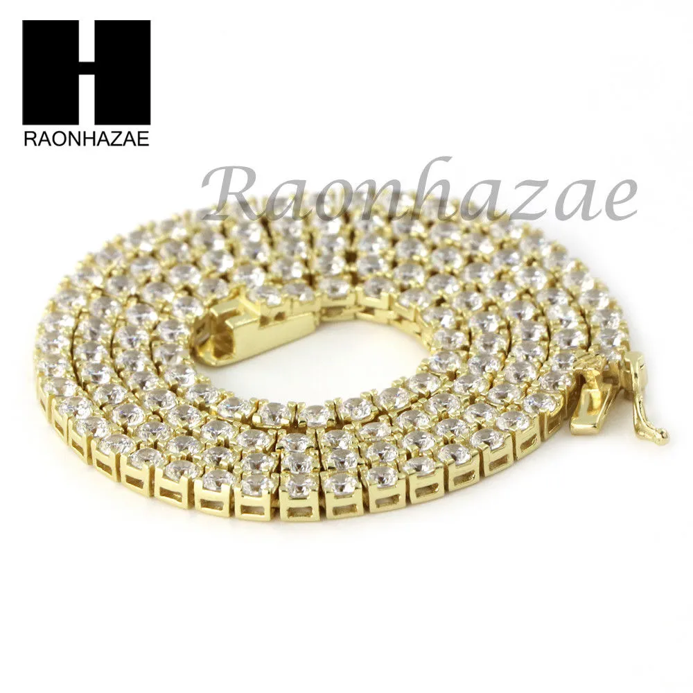 925 STERLING SILVER TENNIS CHAIN DIAMOND CUT 17" CUBAN LINK CHOKER NECKLACE S01