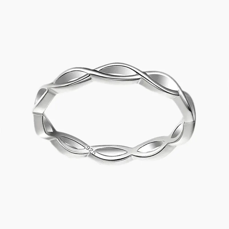 925 Sterling Silver Woven Celtic Knot Ring