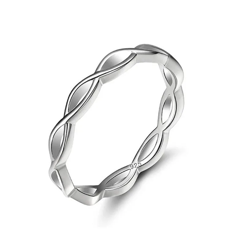 925 Sterling Silver Woven Celtic Knot Ring