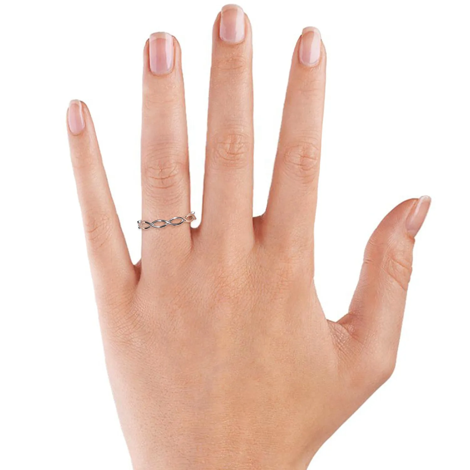 925 Sterling Silver Woven Celtic Knot Ring