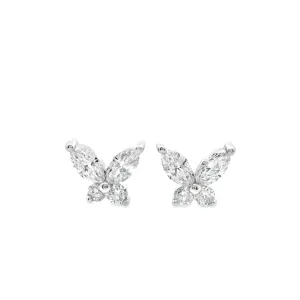 9ct White Gold Marquise Butterfly Lab Grown Diamond Stud Earrings TDW= 0.52ct