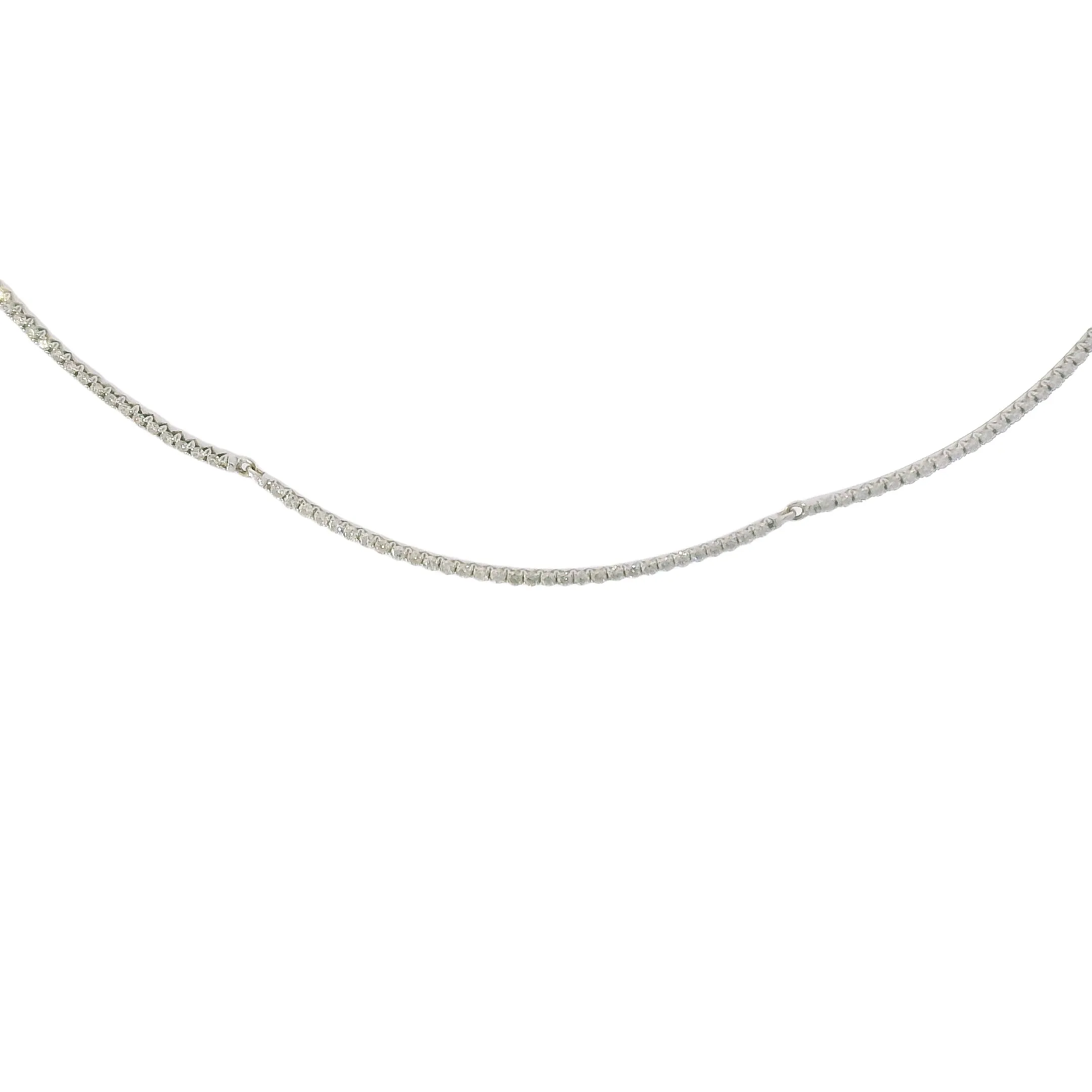 A. Link White Gold Diamond Collar Necklace