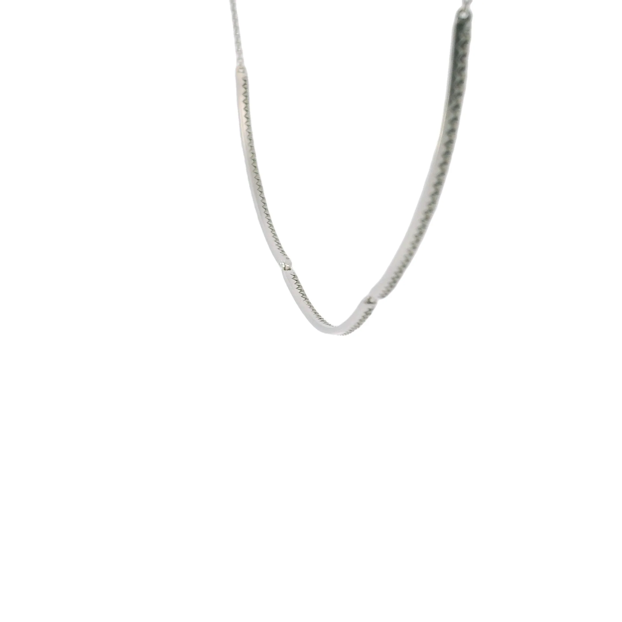 A. Link White Gold Diamond Collar Necklace