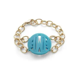 Acrylic Isobel Block Monogram Bracelet by Moon & Lola