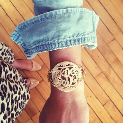 Acrylic Isobel Script Monogram Bracelet by Moon & Lola