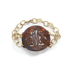 Acrylic Isobel Script Monogram Bracelet by Moon & Lola