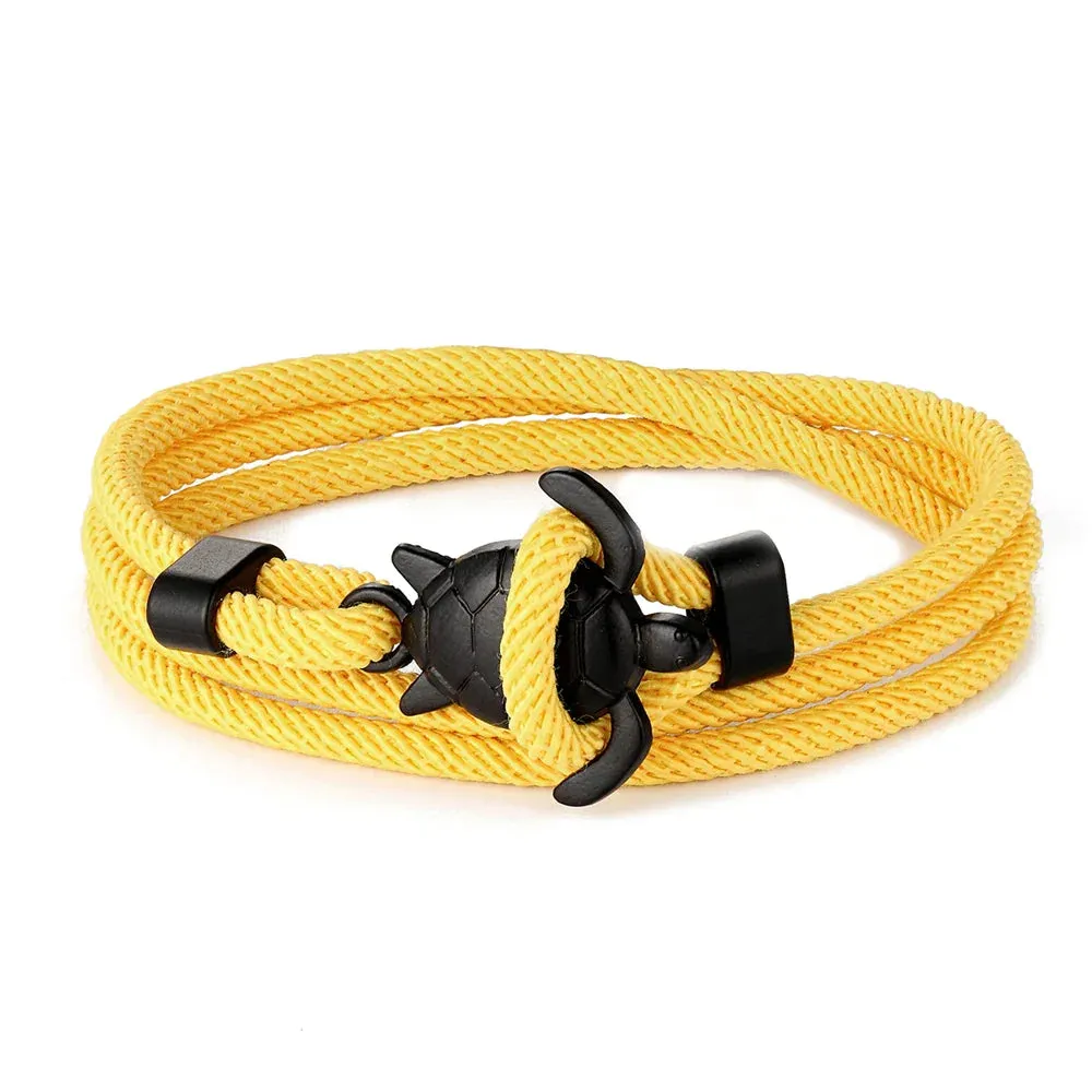 Adjustable Milan Rope Turtle Bracelet