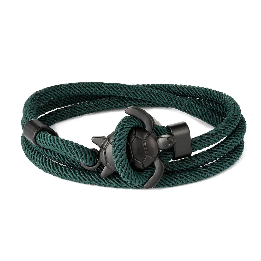 Adjustable Milan Rope Turtle Bracelet