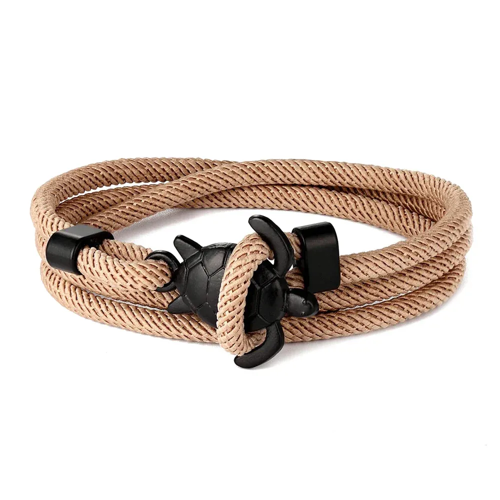 Adjustable Milan Rope Turtle Bracelet