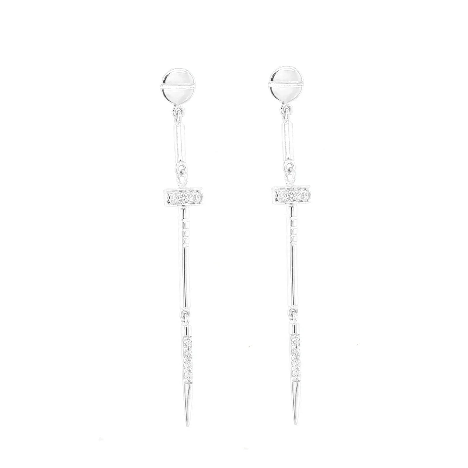 Alexis Gold and Diamond Dangling Earrings