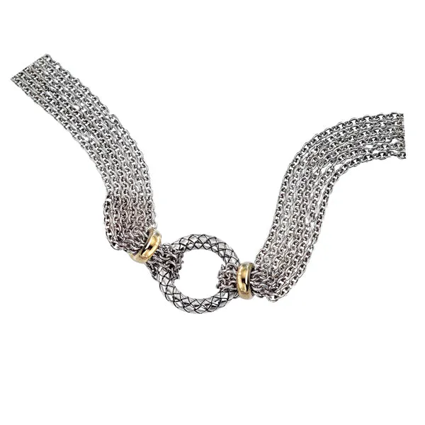 Alisa Sterling Silver and 18k Necklace