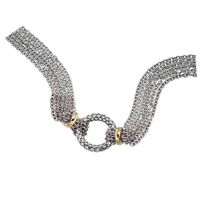 Alisa Sterling Silver and 18k Necklace