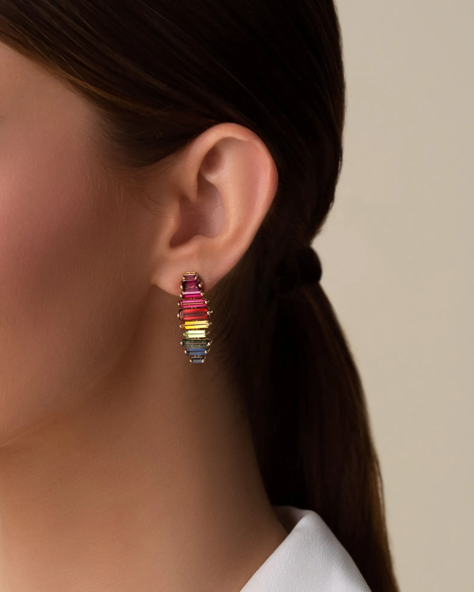 Amalfi Horizontal Rainbow Drop Earrings