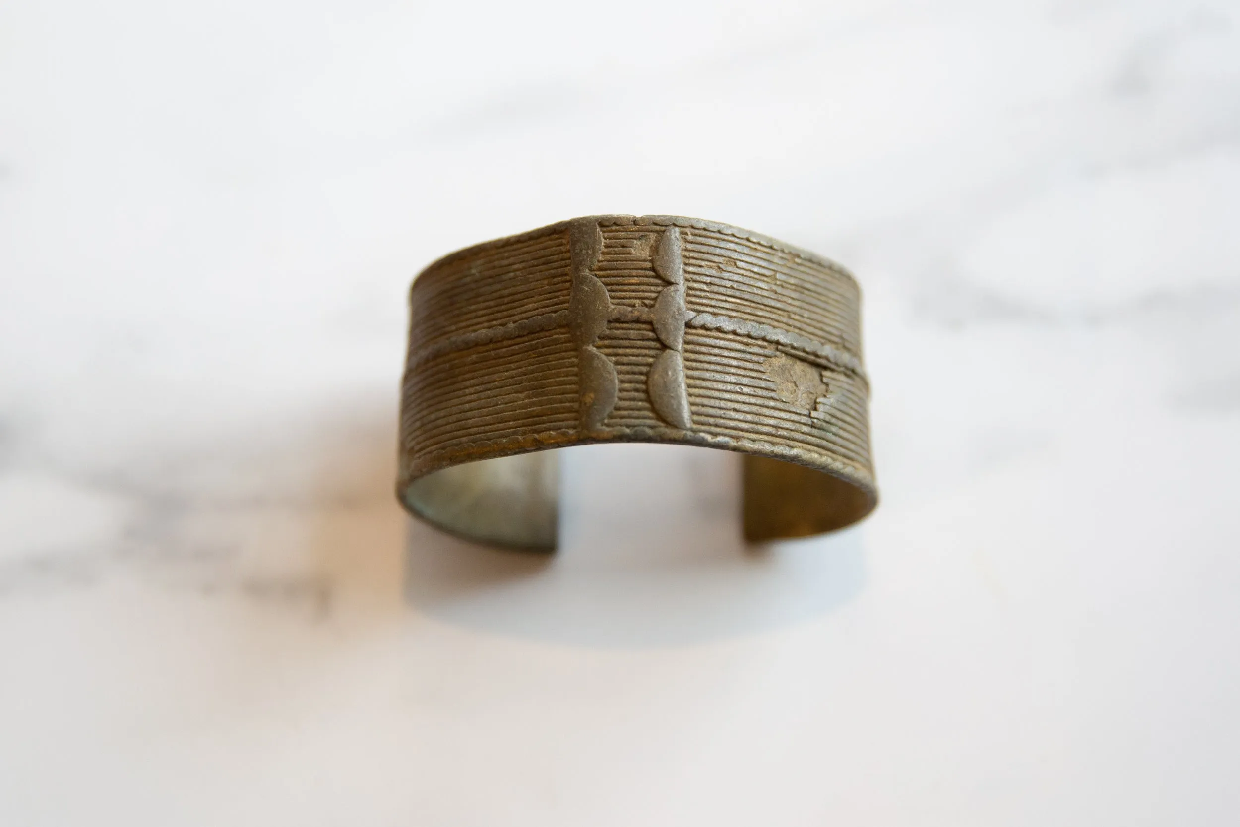 Antique African Bronze Detailed Cuff Bracelet