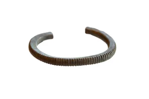 Antique African Bronze Striped Cuff Bracelet