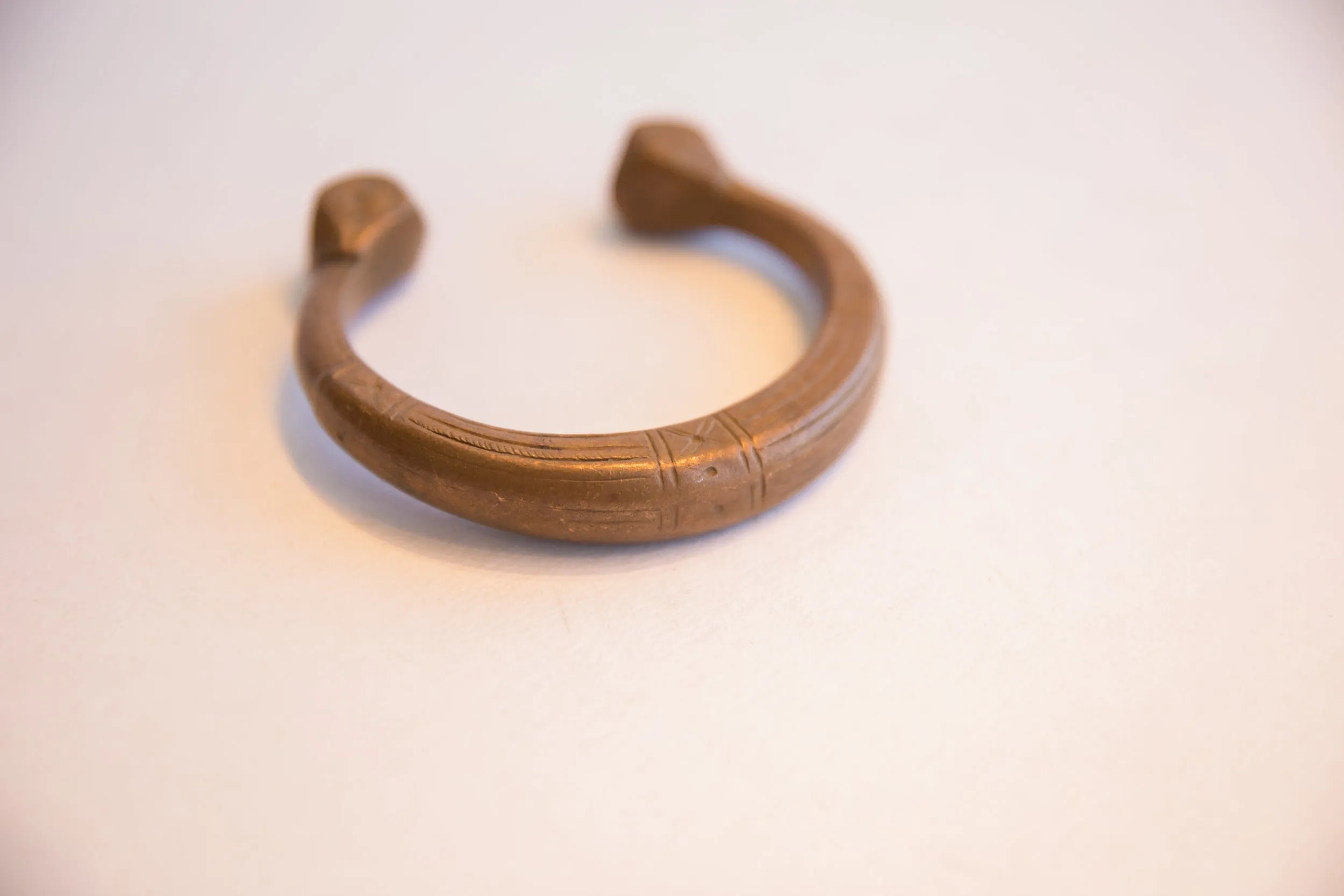 Antique African Copper Snake Cuff Bracelet