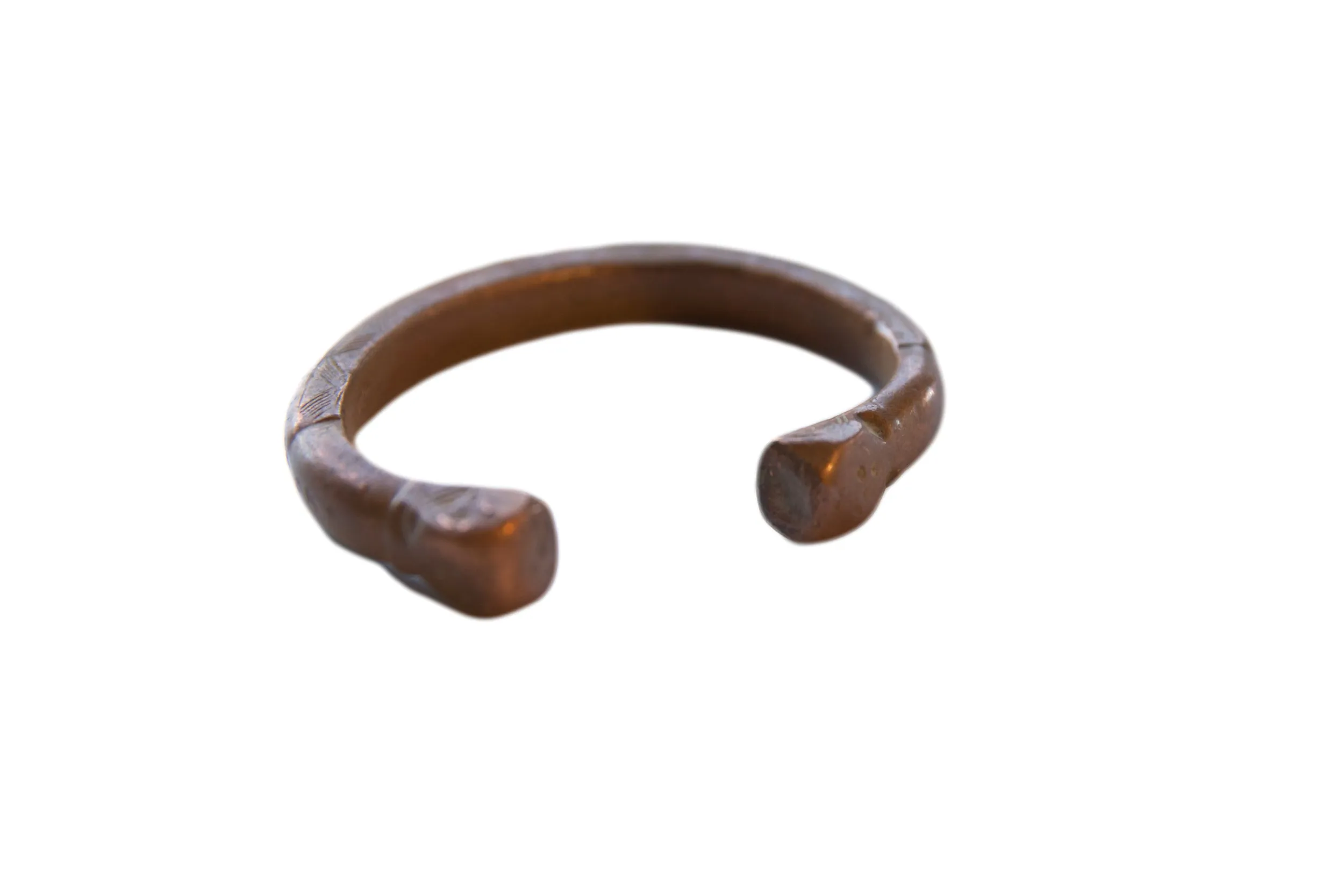 Antique African Copper Snake Cuff Bracelet