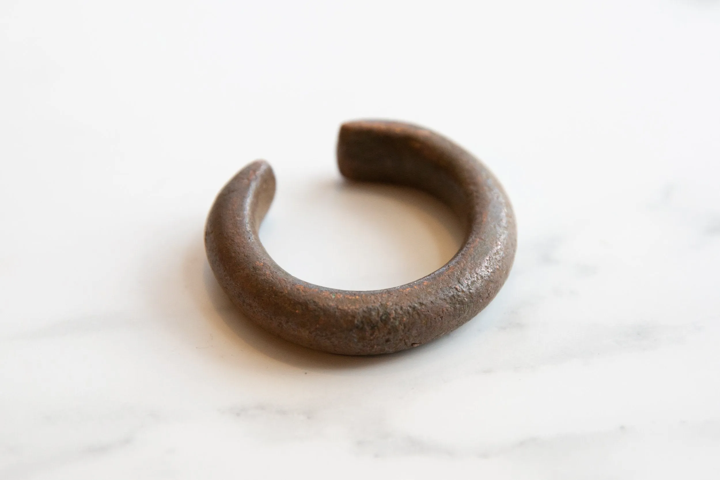 Antique African Copper Snake Cuff Bracelet