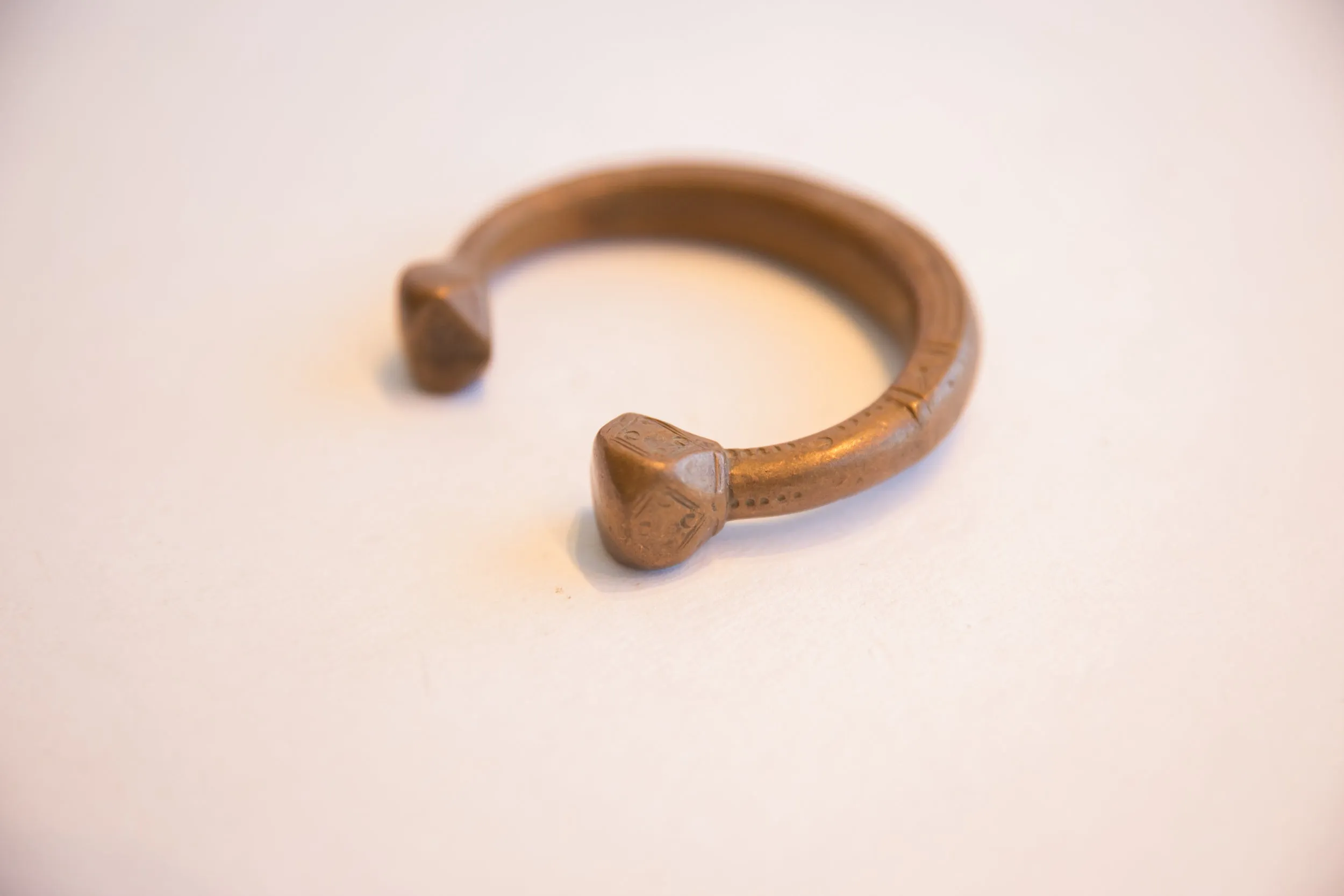 Antique African Copper Snake Cuff Bracelet