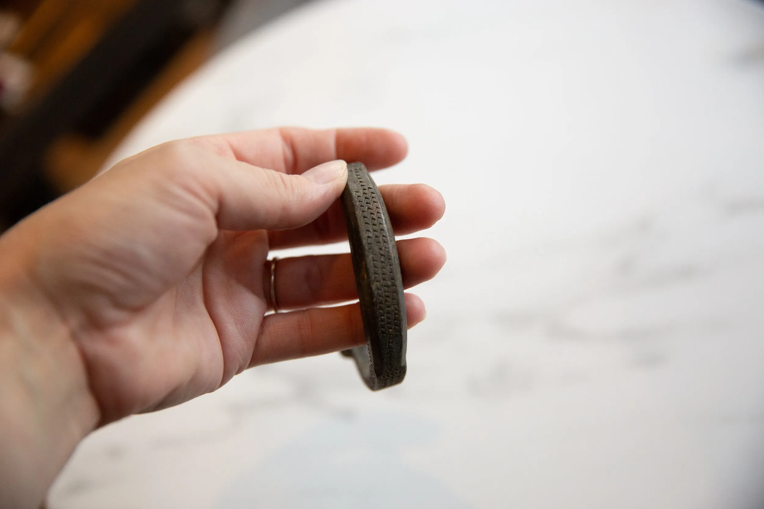 Antique African Dark Bronze Snake Cuff Bracelet