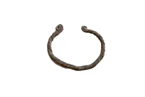 Antique African Oxidized Copper Twisted Design Cuff Bracelet