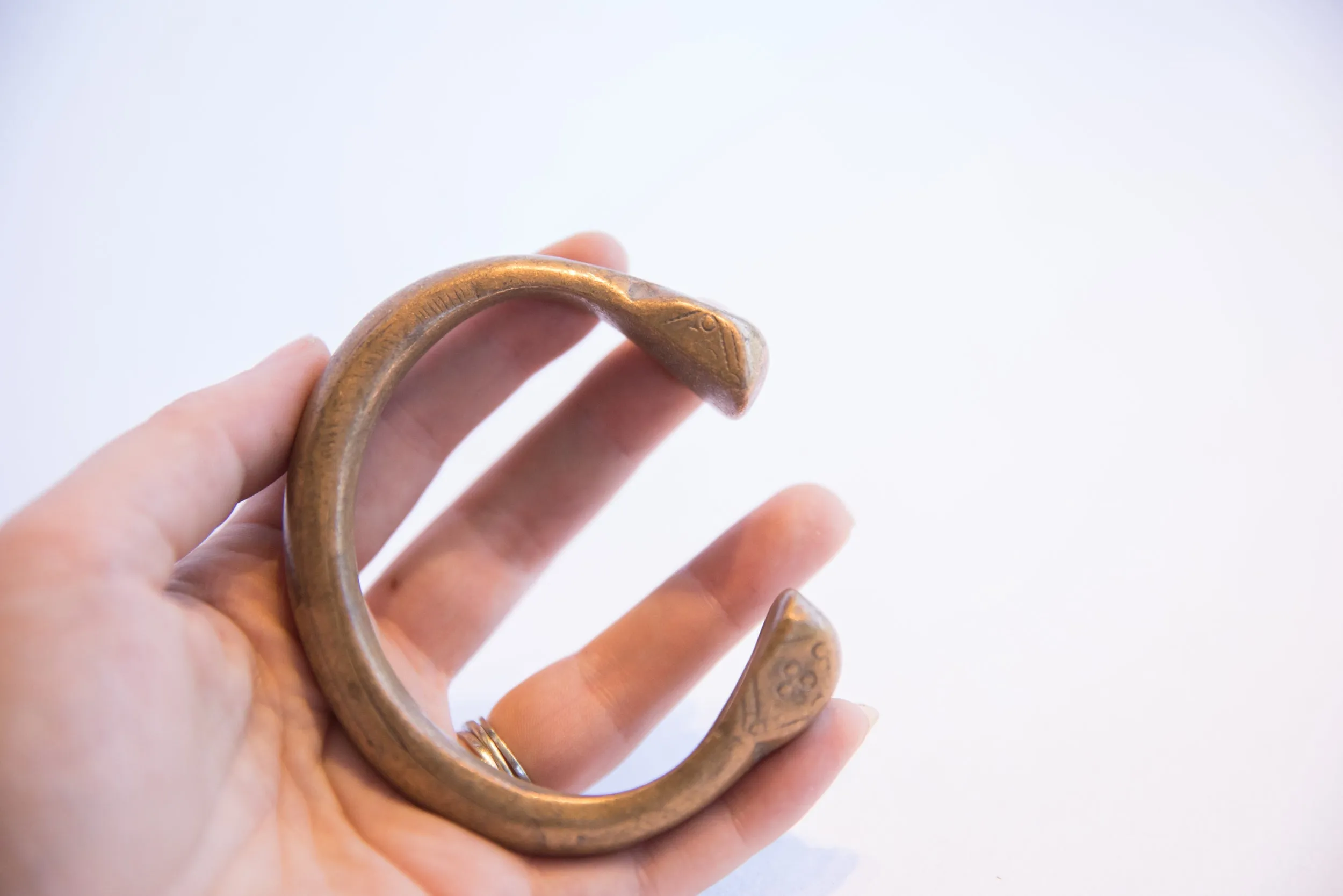 Antique African Snake Cuff Bracelet