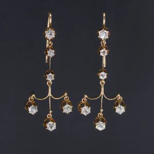 Antique Diamond Earrings | Chandelier Earrings