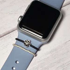 Apple Watchband Halo Ring, Stackable Band Charms, Trendy Watch Accessories, Beaded Rings for your Watchband, Watchband Rings