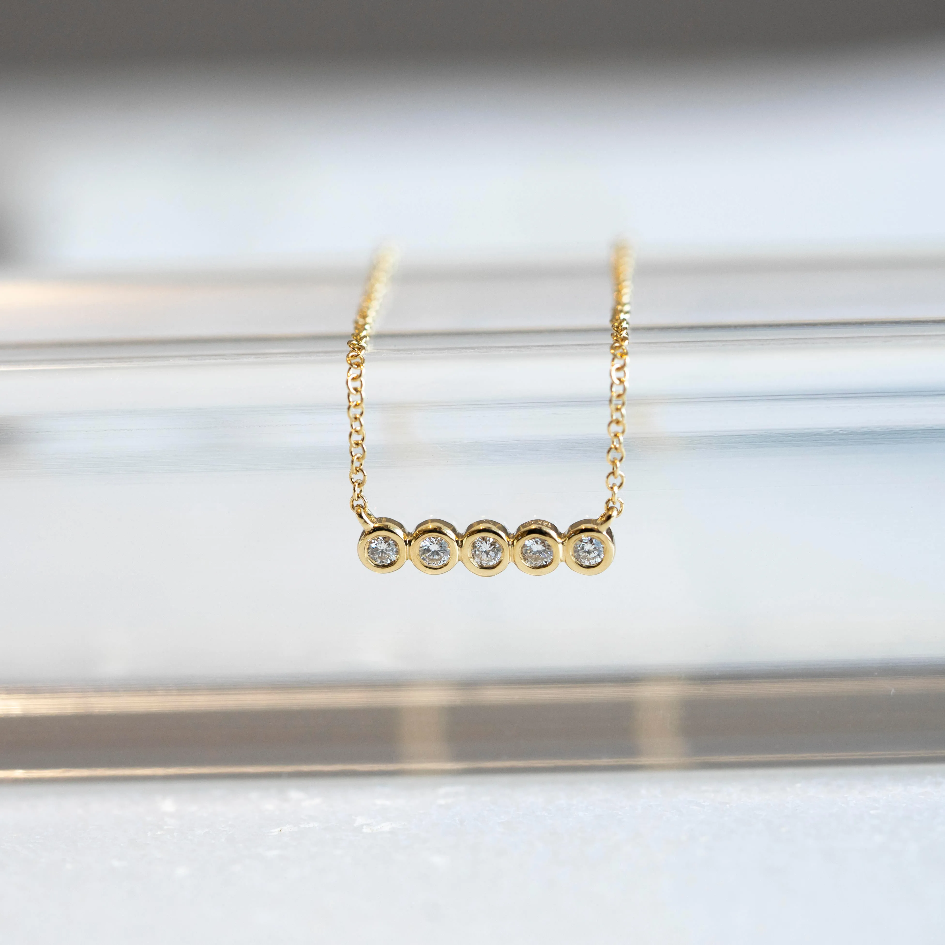 Aria Bezel Diamond Necklace