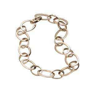 Aruba 18K Rose Gold Oval Mixed Link Chain Necklace