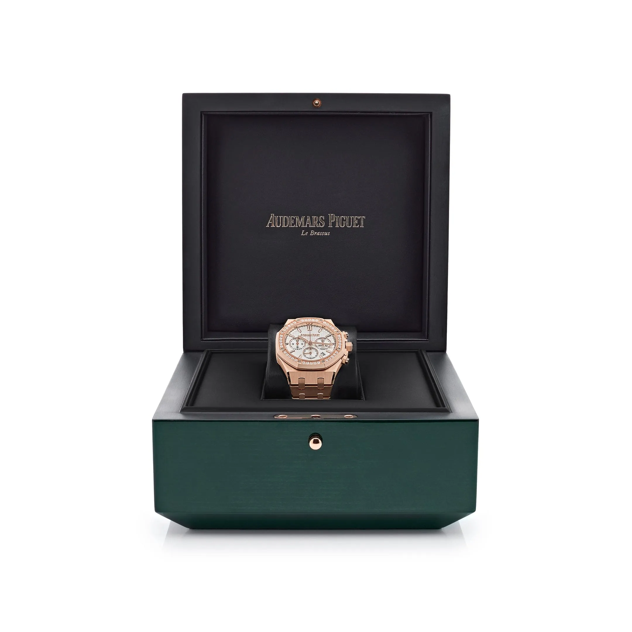Audemars Piguet Royal Oak 26715OR.ZZ.1356OR.01 Selfwinding Chronograph Rose Gold Diamond Bezel