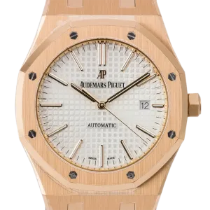 Audemars Piguet Royal Oak 41mm Rose Gold Leather Strap 15400OR.OO.D088CR.01
