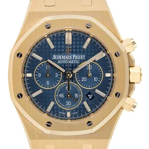 Audemars Piguet Royal Oak Chronograph Yellow Gold Blue Dial