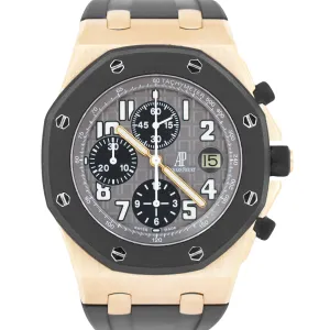 Audemars Piguet Royal Oak Offshore 18K ROSE GOLD Gray Chronograph 42mm 25940OK