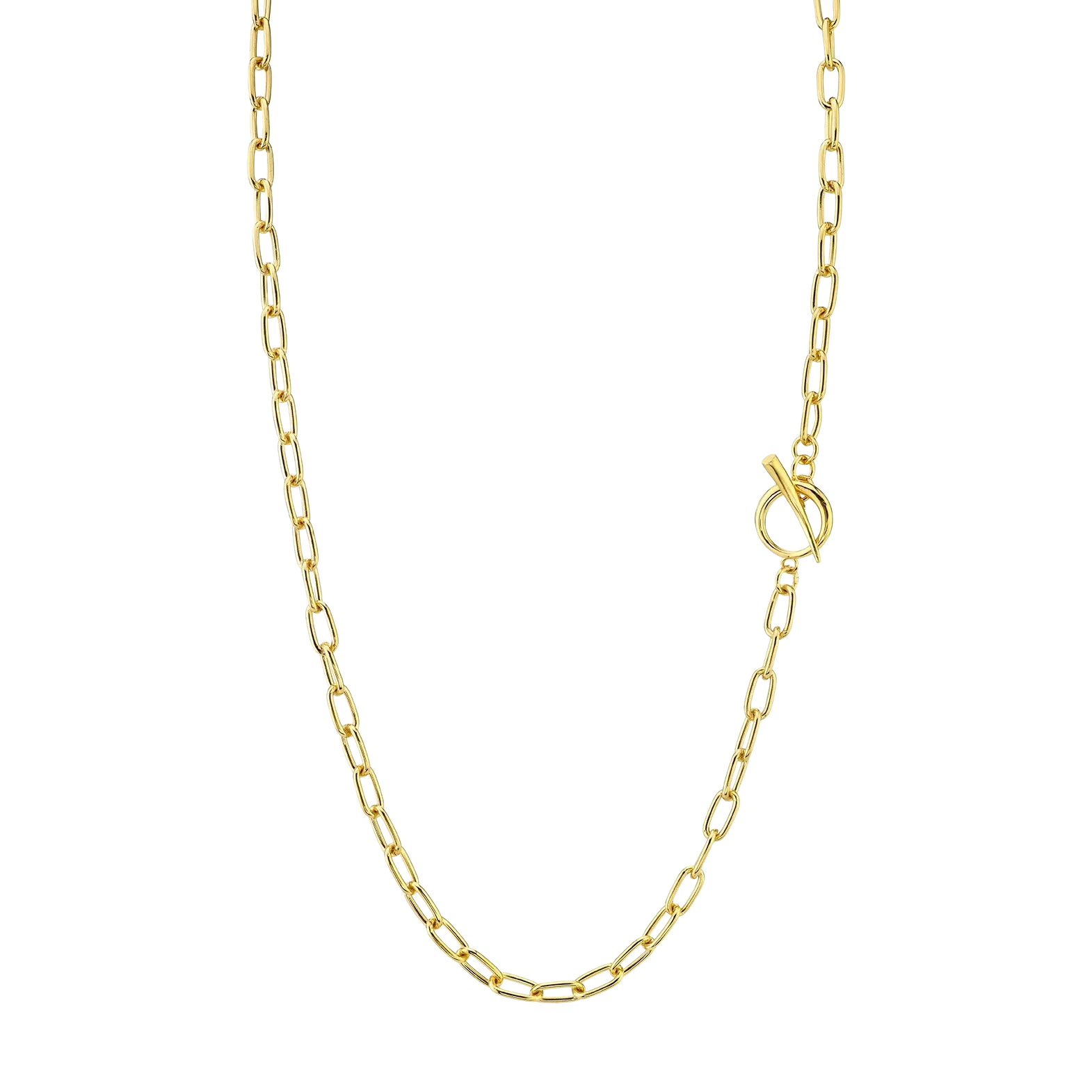 Baby Rectangular Link Chain Necklace with Tusk Clasp