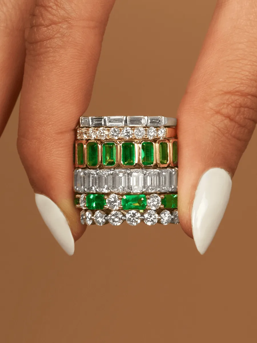 Baguette Diamond Band 14K