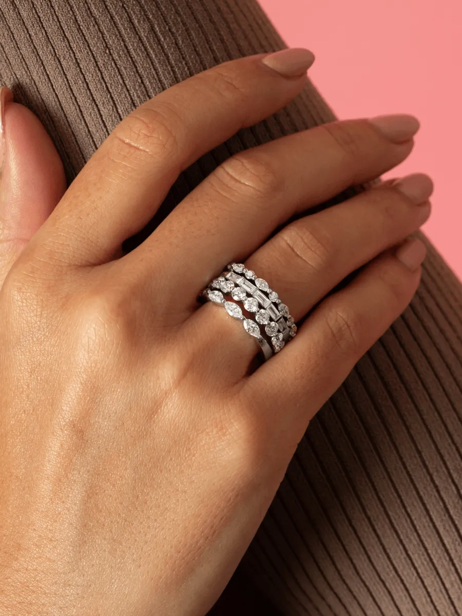 Baguette Diamond Band 14K