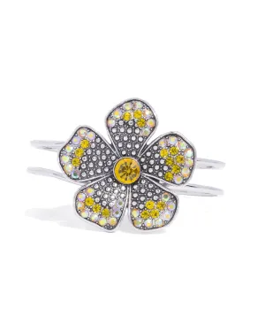 Bedazzled Bloom - Yellow (Iridescent Petal) Bracelet