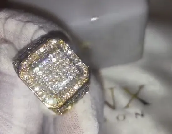 Big Iced Out Rings | Mens Gold Ring | Mens Big Gold Ring