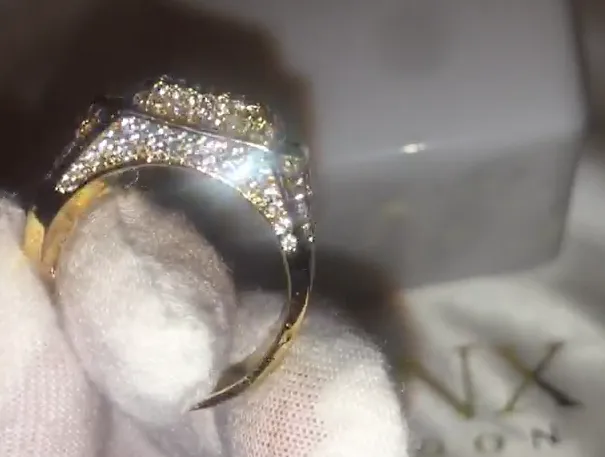 Big Iced Out Rings | Mens Gold Ring | Mens Big Gold Ring