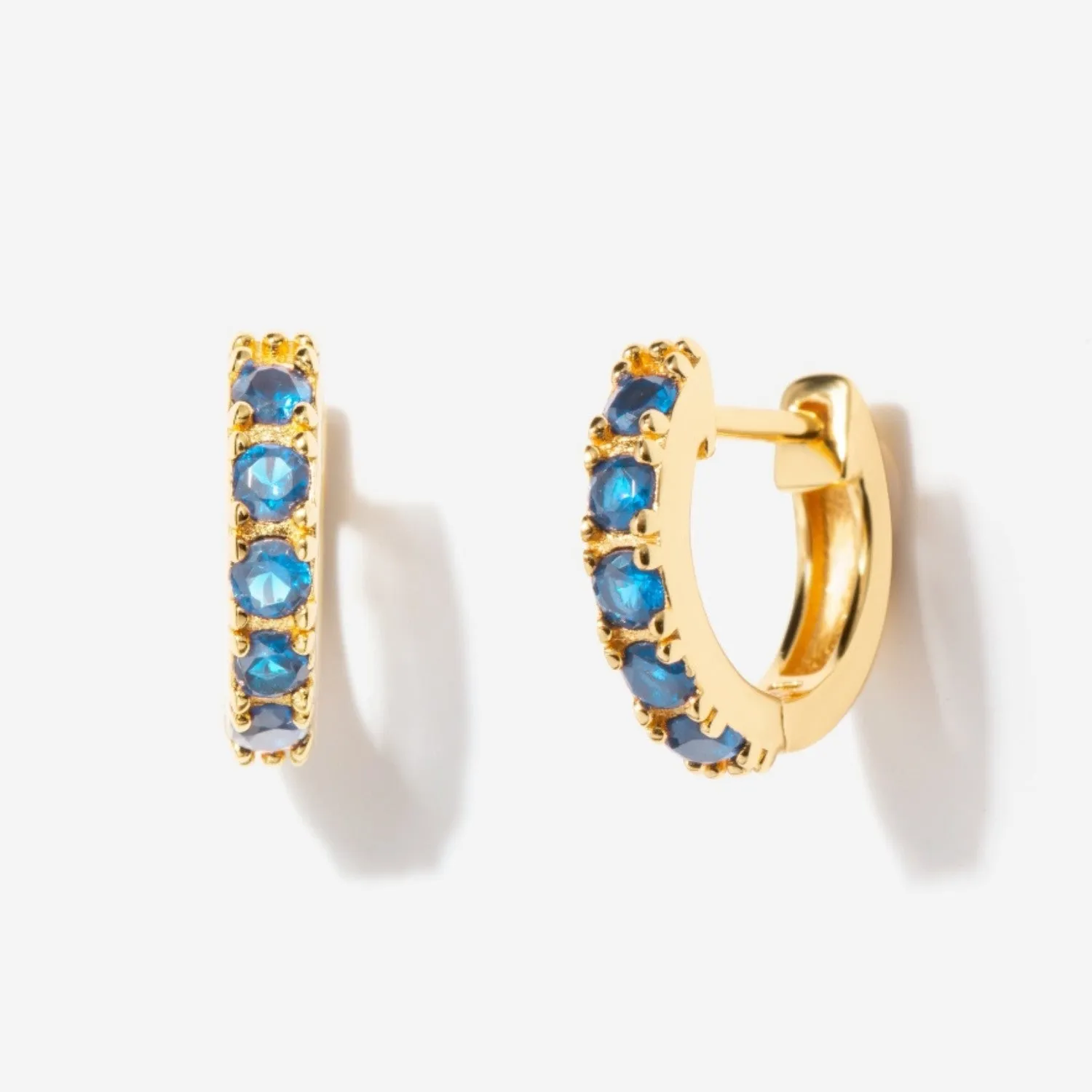 Birthstone Huggies - December