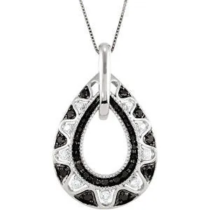 Black & White Gold Diamond Necklace