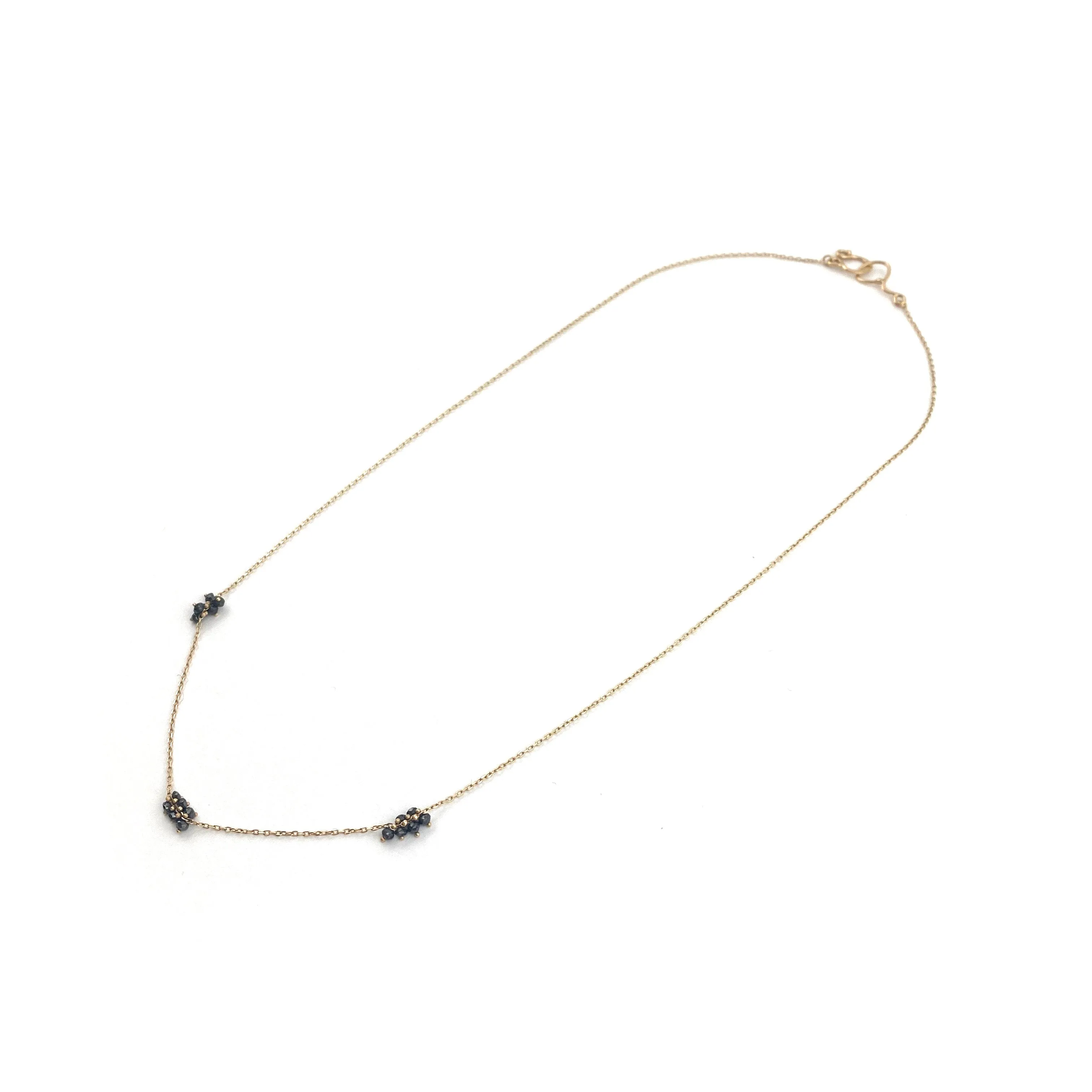 Black Diamond 3 Cluster Necklace