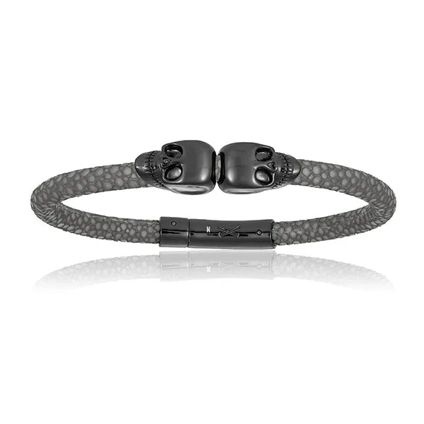 Black PVD Bracelets with Gray Gift Idea for Him